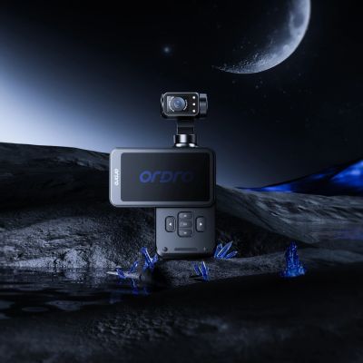 12. Ordro Pocket M5 3-Axis Gimbal Camera, 5K, for Vlogging and YouTube – Black