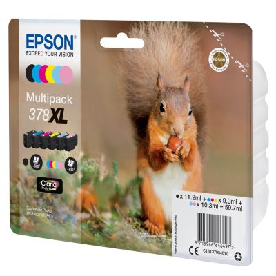 2. Epson 378XL Multipack 6-color Ink C13T37984010 (Black, Yellow, Cyan, Magenta, Light Magenta, Light Cyan)