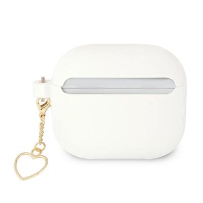 2. Guess GUA3LSCHSH AirPods 3 cover white/white Silicone Charm Heart Collection