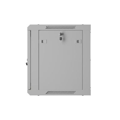 7. Lanberg 19" 9U 600X450 gray wall-mounted rack cabinet with perforated doors (flat pack)