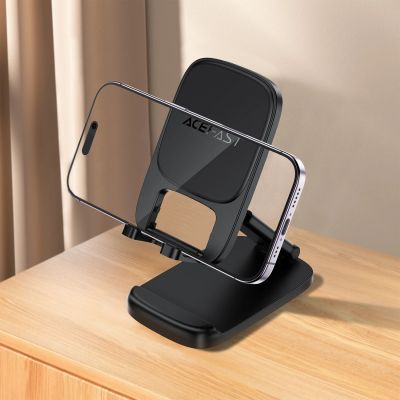 7. Acefast E45 Foldable Adjustable Desk Phone Stand - Black