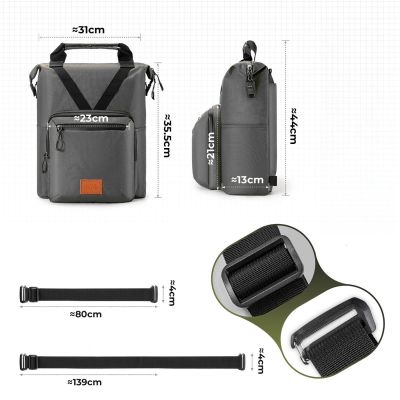 4. Rockbros H43 Backpack for Brompton Folding Bike - Gray