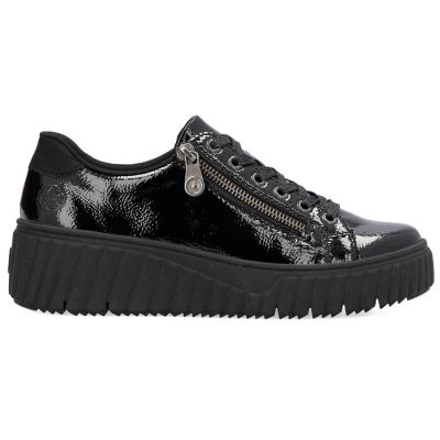 9. Rieker W N2501-00 black wedge shoes