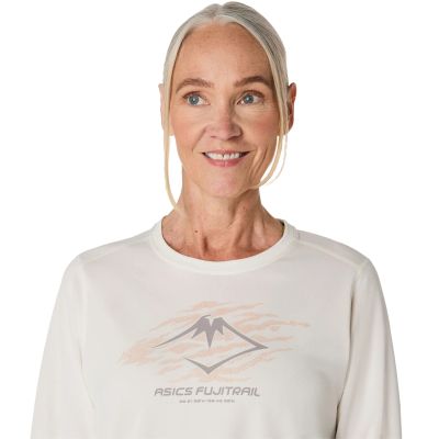 3. ASICS Fujitrail Logo LS Top 2012D315-100 White M