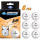 JADE POLY TABLE TENNIS BALLS 40 WHITE 6 PIECES POT