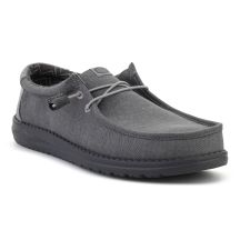 HEYDUDE WALLY STRETCH CANVAS BLOCK GRANITE GRAY/MULTI 44353-1VT