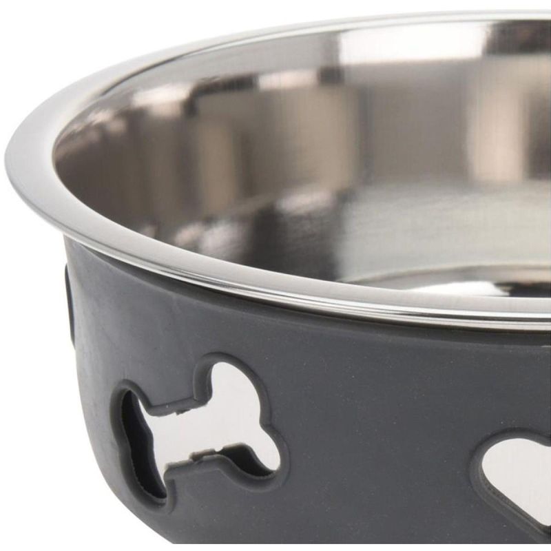 16. DOG AND CAT BOWL STAINLESS STEEL 21x7CM