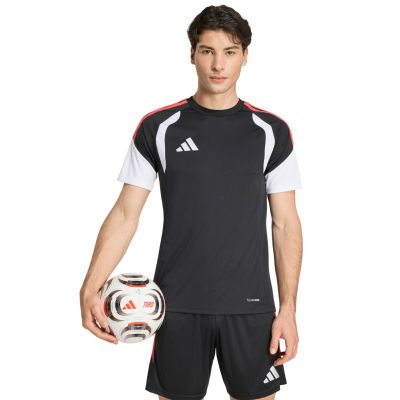 9. Men's adidas Tiro 26 League Jersey black, white, and red KB1357