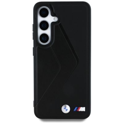 3. BMW Leather Oversized Stripes MagSafe case for Samsung Galaxy S25 - black