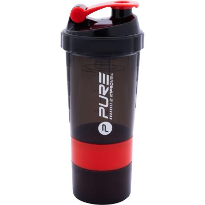 3. FITNESS SHAKER BOTTLE 500ML GRAY RED PURE 2 IMPROVE