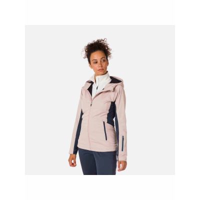 ROSSIGNOL W Softshell Hoodie Jacket Jkt Pink