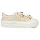 2. Women's mesh sneakers on the platform, beige, Filippo DTN7855