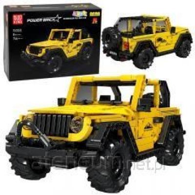 Construction Blocks Yellow Wrangler Off-Road Car, 746 Pieces