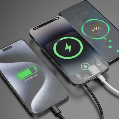 5. Dudao K14S+ 10000mAh 22.5W Magnetic Power Bank USB-A + USB-C Compatible with MagSafe with Stand - Black