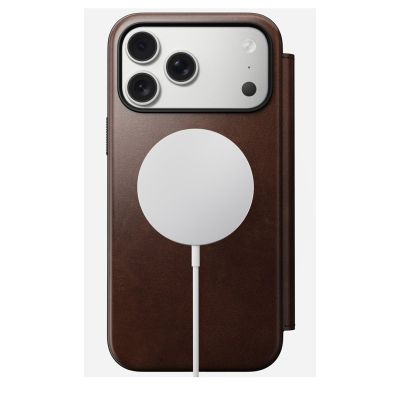 3. Nomad Modern Leather Folio Cell Phone Case 16cm (6.3") Brown