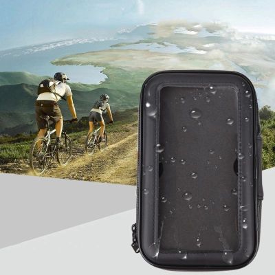 6. Bicycle waterproof motorcycle phone holder bag saddlebag for handlebar XL (max phone size: 165 mm x 80 mm) black (without handlebar mount)