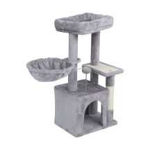 Cat scratching post 40x30x80 cm, gray, REBEL ANIMALS