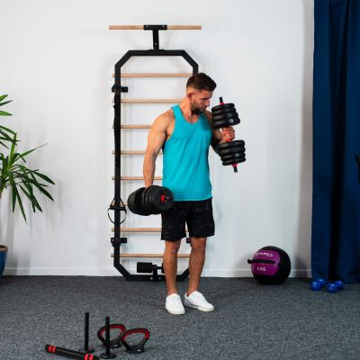 12. 6-in-1 Weight Set HMS SGN120 (Barbell, Dumbbells and Kettlebell) 20 kg