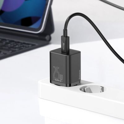 16. Baseus Super Si 1C fast charger USB Type C 25W Power Delivery Quick Charge black (CCSP020101)
