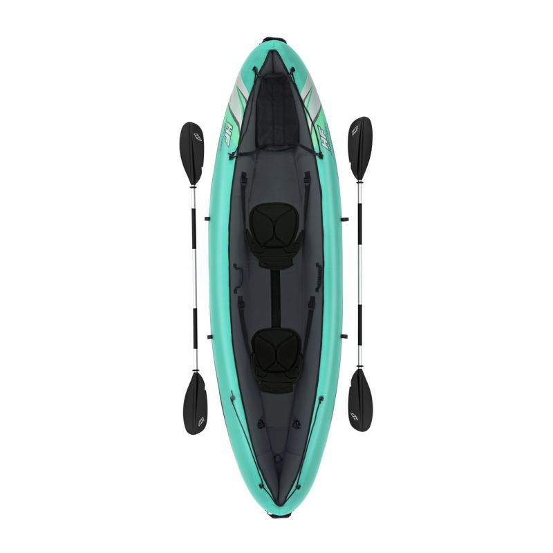 27. Bestway 65052 / 24 Sport Kayak 2 Seater Black, Green, Gray, Mint Acrylonitrile Butadiene Styrene (ABS), Nylon, Polyester, Polypropylene (PP), Polyvinyl Chloride (PVC) Inflatable Kayak