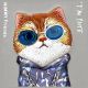 7. Nimmy Glasses Cool Cat Case for iPhone 15 Pro Max - Gray