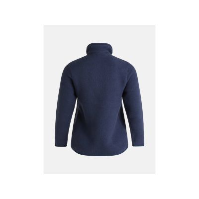 3. Peak Performance W Fleece Snap T Neck sweatshirt blue