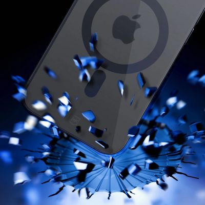 4. 3mk Satin Armor MagCase with MagSafe for iPhone 15 Pro Max - Clear with Black Frame