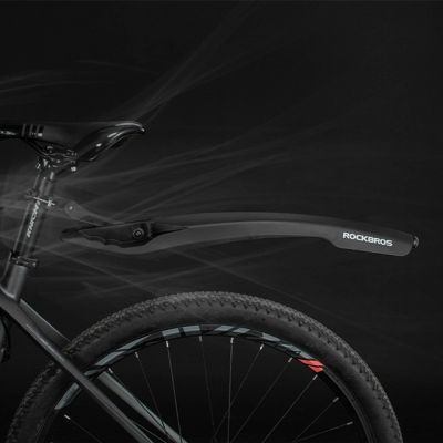 7. Rockbros DNB8001BK Mudguard with Red LED Light - Black