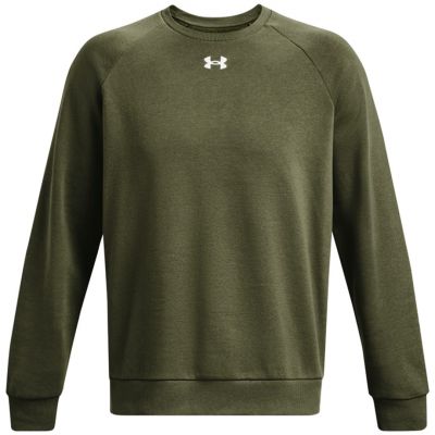 2. Men’s Under Armour Rival Fleece Crew Sweatshirt Khaki 1379755 390
