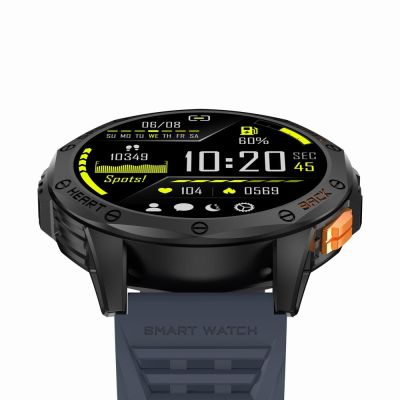 6. GRAVITY GPS GT24-1 Men's Smartwatch Black Silicone Strap + Navy Blue Silicone Strap