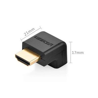 2. Ugreen HDMI adapter angle connector bottom black (20109)