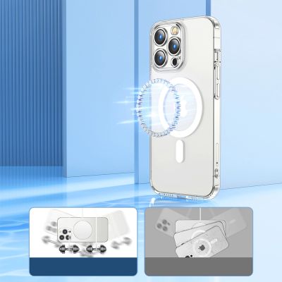 3. Joyroom 14D Magnetic Case Magnetic Case for iPhone 14 Plus Compatible with MagSafe transparent (JR-14D7)