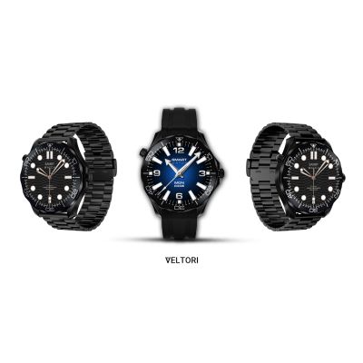 11. VELTORI VT150-1 Smartwatch Black Silicone Strap + Black Bracelet