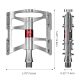 4. Rockbros JT410 4.10 4 Bearing Bicycle Pedals - Silver