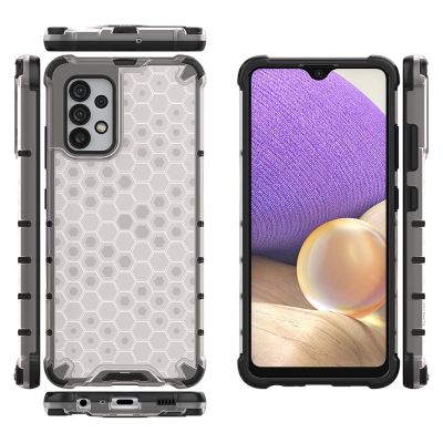 11. Honeycomb case armored cover with a gel frame for Samsung Galaxy A13 5G transparent