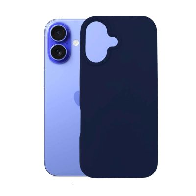 4. 3mk Silicone Case for iPhone 16 Plus - navy blue