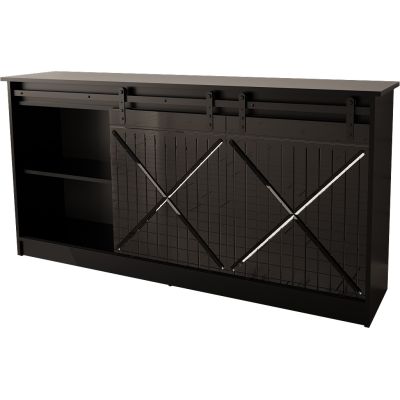 2. Chest of drawers 160x80x35 GRANERO black/black finish