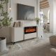 6. VOLARE chest of drawers 200x39x75 cashmere + fireplace