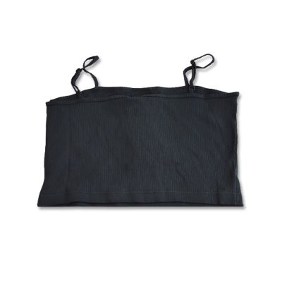 2. Nike Sportswear Essential Rib Crop Top Women's Black/White - DM6737-010