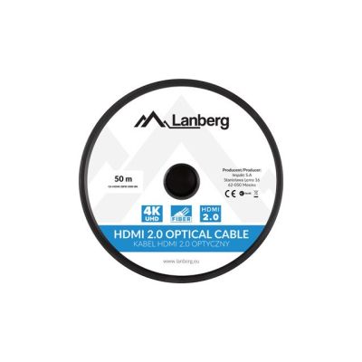 5. LANBERG HDMI CABLE M/M V2.0 50M OPTICAL AOC CA-HDMI-20FB-0500-BK