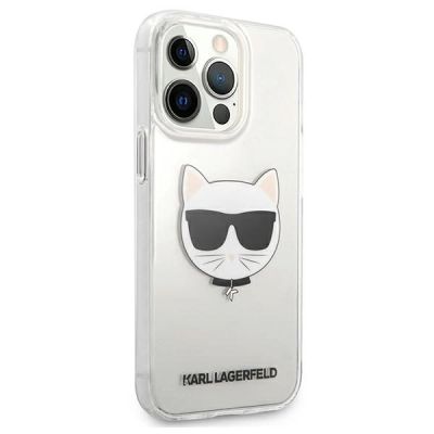 4. Karl Lagerfeld Choupette Head Case for iPhone 13 Pro Max - Transparent
