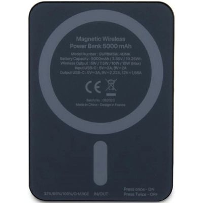 3. Guess MagSafe Metal Script Logo induction power bank 15W 5000mAh - black
