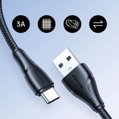 9. Joyroom Surpass Series A11 USB-A / USB-C 3A Cable 1.2 m - Black