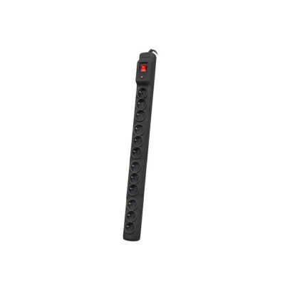 Armac Multi M12 | Power Strip | Surge Protector, 12 Sockets, 5m Cable, Black