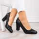 12. Sergio Leone W SK193A black block heel pumps 