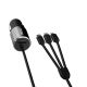 9. Dudao 3in1 USB car charger 3,4 A built-in cable Lightning / USB Type C / micro USB black (R5ProN black)