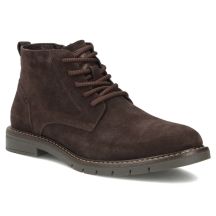 Men's leather ankle boots, unlined, suede, dark brown, Filippo MBT8318