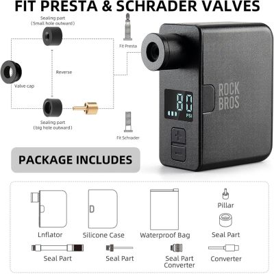 4. Rockbros mini electric pump AS1 PRO 120 PSI