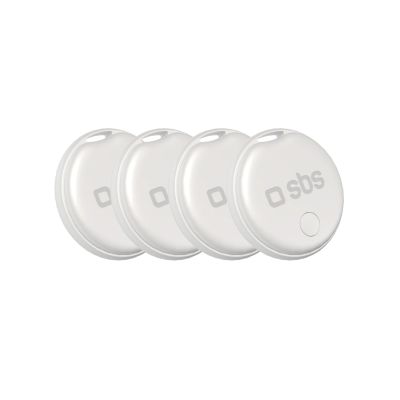 SBS Track My Circle locator compatible with Apple Find My set of 4 - white