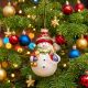 4. MOLDED GLASS SNOWMAN CHRISTMAS BAUBLE 11 CM SASKA GIFT & DECOR